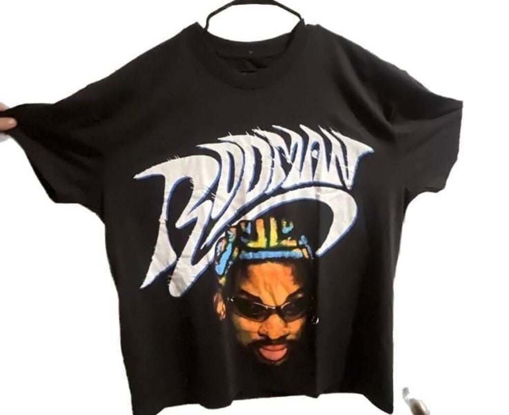 Rodman Brand Dennis Rodman Tribal Head Portrait Oversized T-Shirt